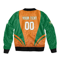 Custom Ivory Coast 2026 World Football Sleeve Zip Bomber Jacket Elephants Go Champions