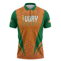 Custom Ivory Coast 2026 World Football Zipper Polo Shirt Elephants Go Champions