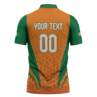 Custom Ivory Coast 2026 World Football Zipper Polo Shirt Elephants Go Champions