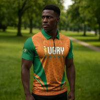 Custom Ivory Coast 2026 World Football Zipper Polo Shirt Elephants Go Champions
