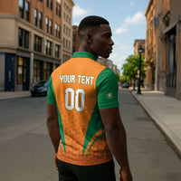 Custom Ivory Coast 2026 World Football Zipper Polo Shirt Elephants Go Champions