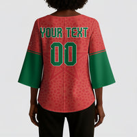 Custom Morocco 2026 World Football Kimono Sleeve Blouse Atlas Lions Go Champions