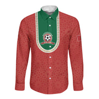 Custom Morocco 2026 World Football Long Sleeve Button Shirt Atlas Lions Go Champions
