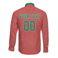 Custom Morocco 2026 World Football Long Sleeve Button Shirt Atlas Lions Go Champions