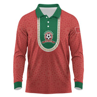 Custom Morocco 2026 World Football Long Sleeve Polo Shirt Atlas Lions Go Champions