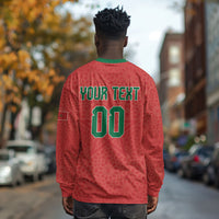 Custom Morocco 2026 World Football Long Sleeve Shirt Atlas Lions Go Champions