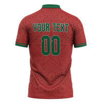 Custom Morocco 2026 World Football Zipper Polo Shirt Atlas Lions Go Champions