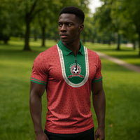 Custom Morocco 2026 World Football Zipper Polo Shirt Atlas Lions Go Champions