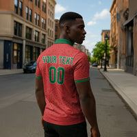 Custom Morocco 2026 World Football Zipper Polo Shirt Atlas Lions Go Champions