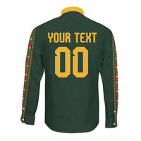 Custom Senegal 2026 World Football Long Sleeve Button Shirt Lions of Teranga Go Champions