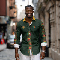 Custom Senegal 2026 World Football Long Sleeve Button Shirt Lions of Teranga Go Champions