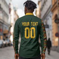 Custom Senegal 2026 World Football Long Sleeve Button Shirt Lions of Teranga Go Champions