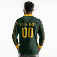 Custom Senegal 2026 World Football Long Sleeve Polo Shirt Lions of Teranga Go Champions