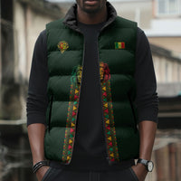 Custom Senegal 2026 World Football Sleeveless Puffer Jacket Lions of Teranga Go Champions