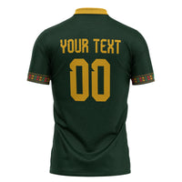 Custom Senegal 2026 World Football Zipper Polo Shirt Lions of Teranga Go Champions