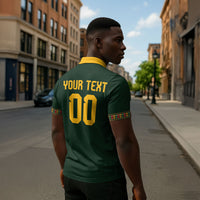 Custom Senegal 2026 World Football Zipper Polo Shirt Lions of Teranga Go Champions