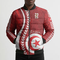 Custom Tunisia 2026 World Football Bomber Puffer Jacket Eagles of Carthage Go Champions
