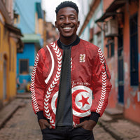Custom Tunisia 2026 World Football Sleeve Zip Bomber Jacket Eagles of Carthage Go Champions