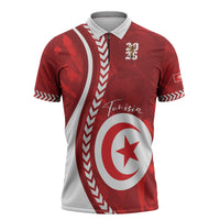 Custom Tunisia 2026 World Football Zipper Polo Shirt Eagles of Carthage Go Champions