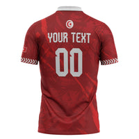 Custom Tunisia 2026 World Football Zipper Polo Shirt Eagles of Carthage Go Champions