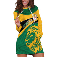 Jamaica Hoodie Dress Jumieka Lion Mix African Pattern - Wonder Print Shop