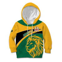 Personalised Jamaica Kid Hoodie Jumieka Lion Mix African Pattern - Wonder Print Shop