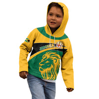 Personalised Jamaica Kid Hoodie Jumieka Lion Mix African Pattern - Wonder Print Shop