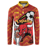 Spain 2024 Football Champions Button Sweatshirt Espana La Roja - Wonder Print Shop