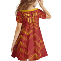 Spain 2024 Football Champions Family Matching Long Sleeve Bodycon Dress and Hawaiian Shirt Espana La Roja - Wonder Print Shop