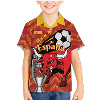 Spain 2024 Football Champions Family Matching Mermaid Dress and Hawaiian Shirt Espana La Roja - Wonder Print Shop