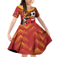 Spain 2024 Football Champions Family Matching Off Shoulder Short Dress and Hawaiian Shirt Espana La Roja - Wonder Print Shop