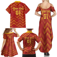 Spain 2024 Football Champions Family Matching Summer Maxi Dress and Hawaiian Shirt Espana La Roja - Wonder Print Shop