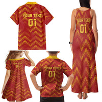Spain 2024 Football Champions Family Matching Tank Maxi Dress and Hawaiian Shirt Espana La Roja - Wonder Print Shop