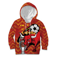 Spain 2024 Football Champions Kid Hoodie Espana La Roja - Wonder Print Shop