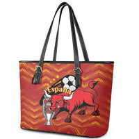 Spain 2024 Football Champions Leather Tote Bag Espana La Roja - Wonder Print Shop