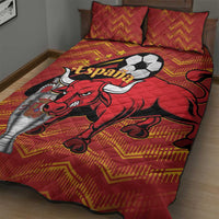 Spain 2024 Football Champions Quilt Bed Set Espana La Roja - Wonder Print Shop