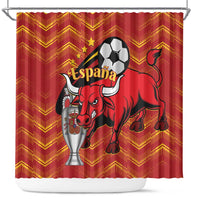 Spain 2024 Football Champions Shower Curtain Espana La Roja