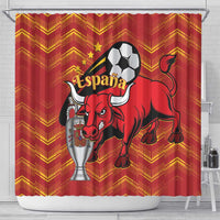 Spain 2024 Football Champions Shower Curtain Espana La Roja
