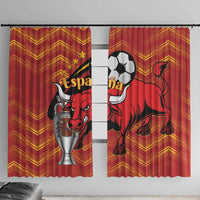 Spain 2024 Football Champions Window Curtain Espana La Roja - Wonder Print Shop