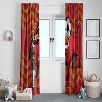 Spain 2024 Football Champions Window Curtain Espana La Roja - Wonder Print Shop