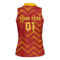 Spain 2024 Football Champions Women Sleeveless Polo Shirt Espana La Roja - Wonder Print Shop