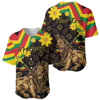 Enkutatash Ethiopia New Year Baseball Jersey Lion of Judah Adey Abeba Flower - Wonder Print Shop