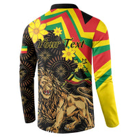 Enkutatash Ethiopia New Year Button Sweatshirt Lion of Judah Adey Abeba Flower - Wonder Print Shop