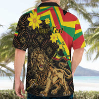 Enkutatash Ethiopia New Year Hawaiian Shirt Lion of Judah Adey Abeba Flower - Wonder Print Shop