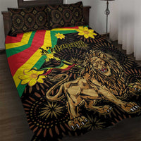 Enkutatash Ethiopia New Year Quilt Bed Set Lion of Judah Adey Abeba Flower - Wonder Print Shop