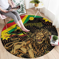 Enkutatash Ethiopia New Year Round Carpet Lion of Judah Adey Abeba Flower