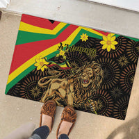 Enkutatash Ethiopia New Year Rubber Doormat Lion of Judah Adey Abeba Flower - Wonder Print Shop