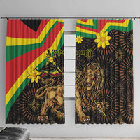 Enkutatash Ethiopia New Year Window Curtain Lion of Judah Adey Abeba Flower - Wonder Print Shop