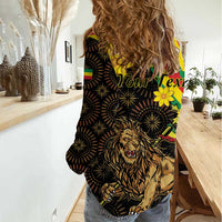 Enkutatash Ethiopia New Year Women Casual Shirt Lion of Judah Adey Abeba Flower - Wonder Print Shop