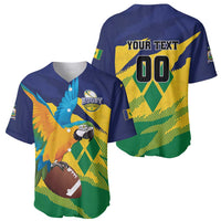 Custom Rugby Saint Vincent and the Grenadines Baseball Jersey Go SVG Amazona Guildingii - Wonder Print Shop
